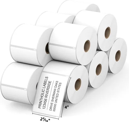 Vista 13 de 24 rollos de etiquetas térmicas compatibles con Dymo 30252