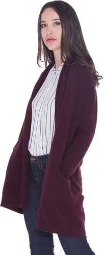 Vista 3 de cashmere 4 U 100 Cachemira Oversize Open Front Cardigan Coat para las mujeres