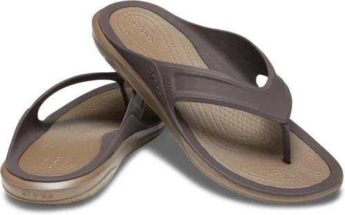 Vista 2 de Crocs Swiftwater Wave Flip Flops zapatos de hombre para la hora del baño.