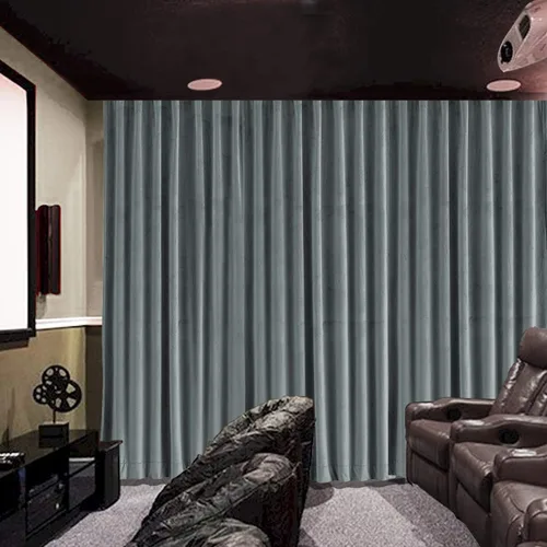 Vista 15 de cololeaf Panel de cortinas opacas de terciopelo con forro para cine en casa, cortina de ganchos planos para barra transversal o pista, 100 pulgadas