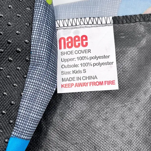 Vista 4 de 5 pares de fundas para zapatos para niños, reutilizables, antideslizantes, lavables, a prueba de polvo, duraderas, cubiertas para botas impermeables