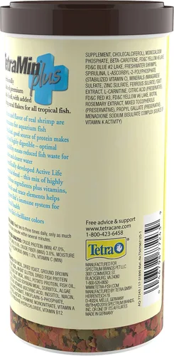 Vista 5 de TetraMin Plus copos tropicales, fórmula para agua más limpia y clara 7.06 onzas (paquete de 1)
