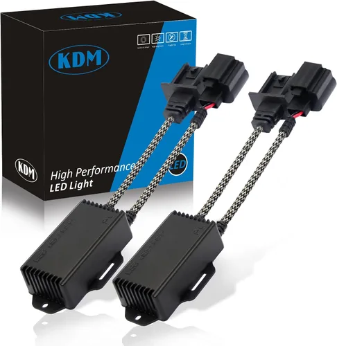 Vista 10 de KDM H7 LED Canbus Decodificador, resistencia de carga antiparpadeo sin errores, adaptador LED de advertencia cancelador de advertencia, paquete de 2