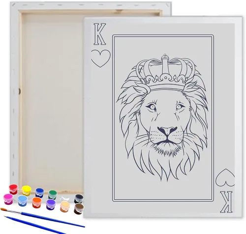 Vista 2 de Essenburg Kit de pintura de lienzo predibujado Fiesta de pintura y sorbo para adolescentes, niños y adultos Actividad nocturna de pareja