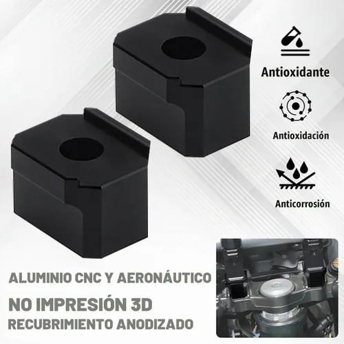 Vista 4 de Elevadores de manillar de motocicleta para Sur Ron Ultra Bee, bloque de almohadillas de elevación de manillar CNC de aluminio para bicicleta
