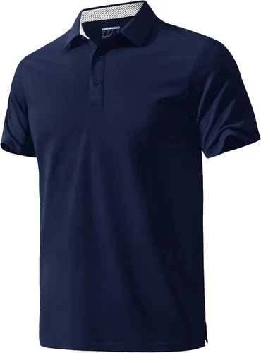 Vista 10 de MAGNIVIT Camisas polo de manga corta para hombre, camisas de golf atléticas que absorben la humedad, camisa casual de algodón con cuello de 3 botones