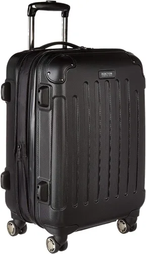 Vista 62 de Kenneth Cole REACTION - Maleta Renegade, ligera, rígida, expandible, de 8 ruedas giratorias, equipaje de viaje, Negro, Juego de 3 piezas