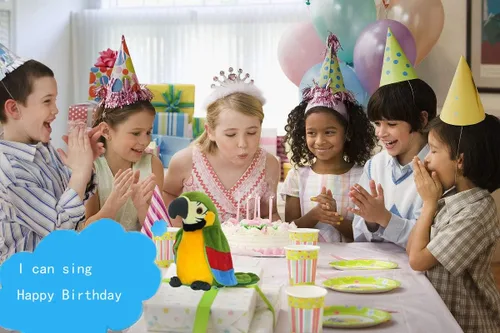 Vista 5 de Loro parlante – repite lo que dices con linda voz – Juguete electrónico de peluche que habla de mascotas para niños, juguetes de fiesta de regalo