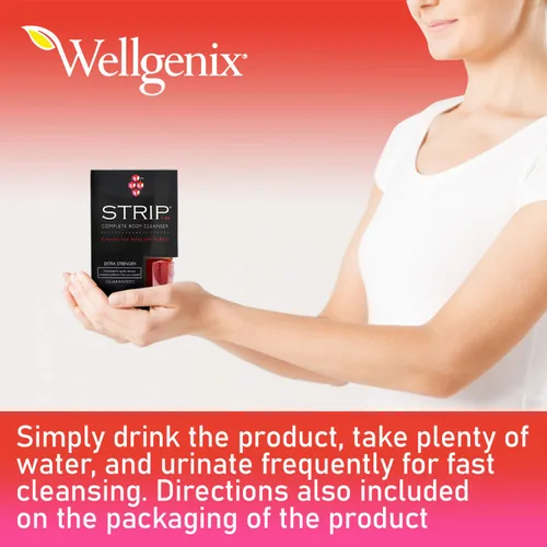 Vista 5 de Wellgenix Strip Herbal Cleanse Detox Liquid - Limpiador de cuerpo entero - Bebida desintoxicante extra fuerte - Limpieza rápida - Ponche de frutas