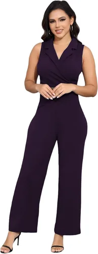 Vista 47 de DeftSharp Overol largo y elegante para mujer, sexy, para cóctel, fiesta, club, casual, para trabajo