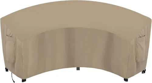 Vista 13 de OutdoorLines Funda seccional curvada impermeable para exteriores, resistente a los rayos UV, resistente al viento, para terraza, césped y patio