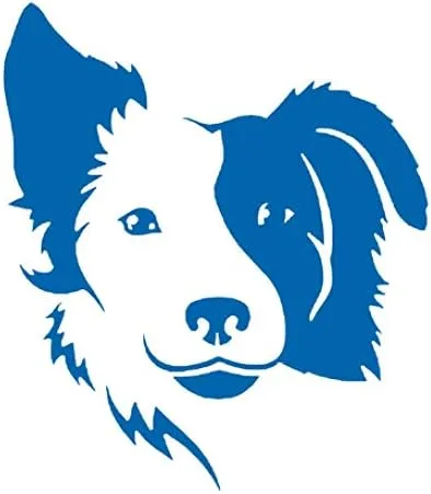 Vista 2 de Border Collie - Calcomanías de vinilo para amantes de los perros (paquete de 2) para parachoques de automóvil, ventana, laptop, tablet, teléfono