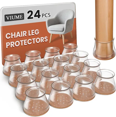 Vista 22 de 24 protectores de suelo para patas de silla para suelos de madera dura, cubiertas de silicona para proteger suelos de baldosas de madera, parte