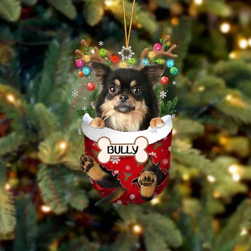 Vista 40 de IZI POD Affenpinscher Adorno de Navidad personalizado para perro, adorno de bolsillo de nieve para perro para árbol de Navidad, adorno acrílico