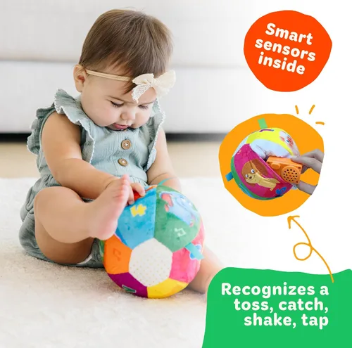 Vista 5 de Move2Play, Pelota de Bebé Divertidísima e Interactiva con Música y Efectos de Sonido Regalo de Primer Cumpleaños Juguete para Niños Pequeños