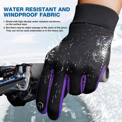 Vista 5 de SIMARI - Guantes de invierno para hombres y mujeres, para pantalla táctil, guantes de invierno, guantes de trabajo para correr, conducir, montar