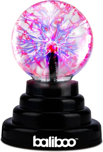 Vista 8 de BALIBOO Lámpara de bola de plasma mini de 7,6 cm – Globo de rayos activado por toque – Lámpara de globo de plasma USB y a pilas – Bola