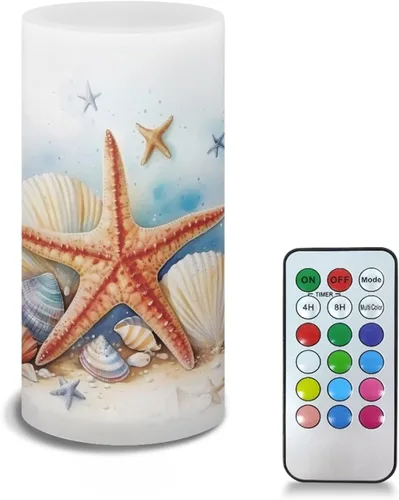 Vista 27 de Velas LED sin llama personalizadas que funcionan con pilas con temporizador remoto que cambia de color, personaliza fotos y texto, hazlo tú mismo tu