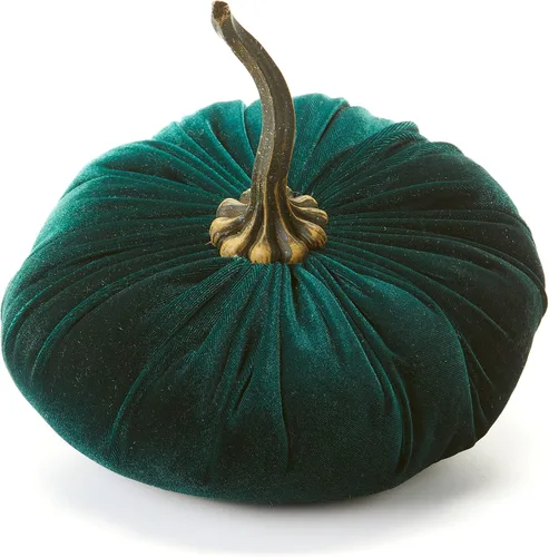 Vista 19 de Your Heart's Content Calabaza de terciopelo de 9 pulgadas, decoración de otoño hecha a mano, centro de mesa de boda de otoño, decoración rústica