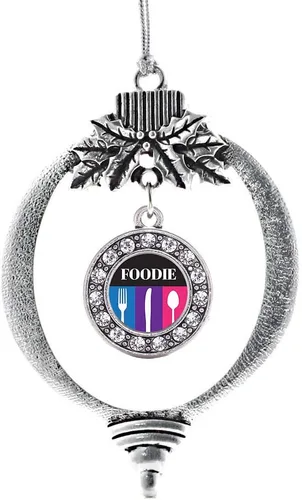 Vista 661 de Inspired Silver - Adorno de cromosoma 21 con dije de círculo de plata con joyas de circonita cúbica