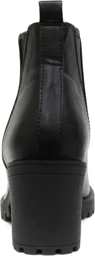 Vista 3 de Soda ORIGAMI BOTINES DE MUJER SUELA DE TACÓN MEDIO DE MODA CON GORE ELÁSTICO DOBLE