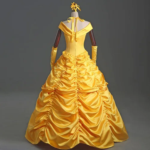 Vista 3 de Artist Unknown Womens Princess Dress Long Party Costume Lace up Ball Gown Promo Dresses Gloves