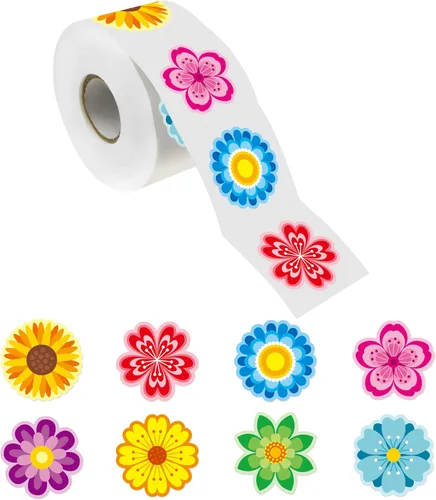 Vista 11 de 600 adorables calcomanías redondas de animales terrestres en 16 diseños con línea perforada versión ampliada (cada uno mide 1.5 pulgadas de diámetro)