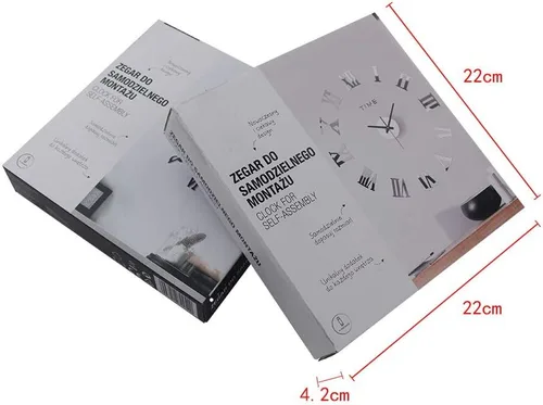 Vista 4 de Reloj de pared 3D DIY, moderno, sin marco, grande, 3D, para bricolaje, espejo, calcomanías, decoración del hogar, para sala de estar, dormitorio