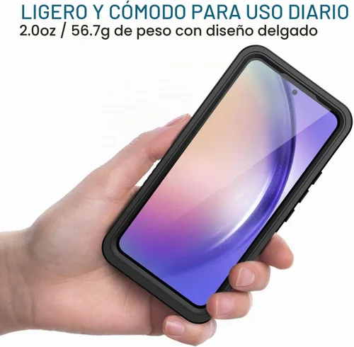 Vista 2 de Lanhiem Funda para teléfono Samsung Galaxy A54 5G, IP68 impermeable a prueba de polvo, [protector de pantalla integrado] Funda protectora de cuerpo