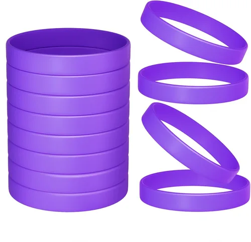Vista 14 de Morcheiong 12 piezas de pulseras de silicona - Pulseras de goma en blanco de color negro para adultos y adolescentes, recuerdos de fiesta
