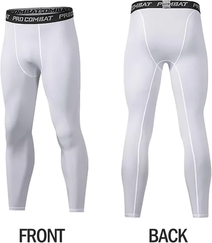 Vista 3 de SS COLOR FISH Pantalones de compresión atléticos para hombre con capa base de entrenamiento, mallas para correr