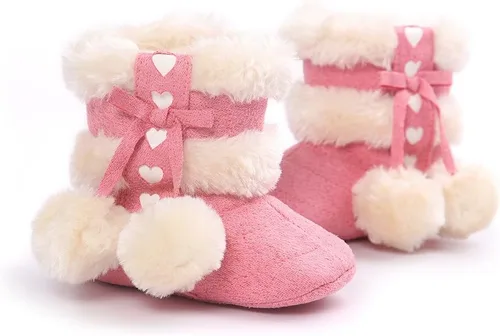 Vista 2 de Botas Estamico de invierno, con lazo, de nieve, de felpa, para niña