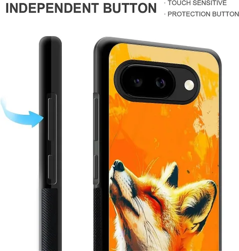 Vista 250 de Compatible con Google Pixel 4A 5G Mobile Case Creative Acrylic Panel trasero Silicona Protección Grip especialmente diseñado para Google Pixel 4A 5G