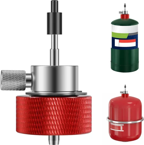 Vista 9 de Adaptador de llenado de propano Airsoft, válvula de conector de tanque de gas verde sin fugas, adaptador de tanque de propano reutilizable