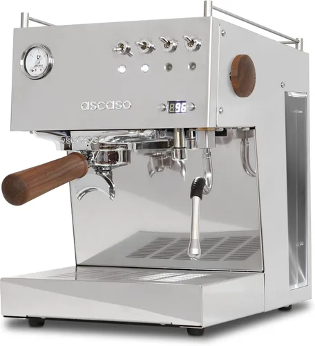Vista 2 de Máquina de Espresso Ascaso Steel DUO PID Programable Controles Volumétricos Termobloqueo Dual 120V (Acero Inoxidable)