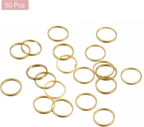 Vista 3 de MECCANIXITY Aretes redondos con cuentas, anillo de enlace de bisel abierto de círculo, anillo de enlace para encontrar joyería