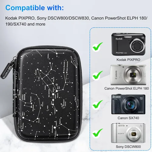 Vista 2 de FINTIE Funda para cámara digital compatible con Kodak Pixpro FZ55/ FZ45/ FZ53/ FZ43/ WPZ2, Canon PowerShot ELPH 360/ Lecran/CAMKORY, bolsa