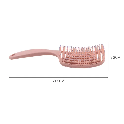 Vista 5 de Cepillo para desenredar en seco para cabello fino, grueso y rizado, cepillo de pelo curvado y ventilado para mujeres, hombres o niños, secado más