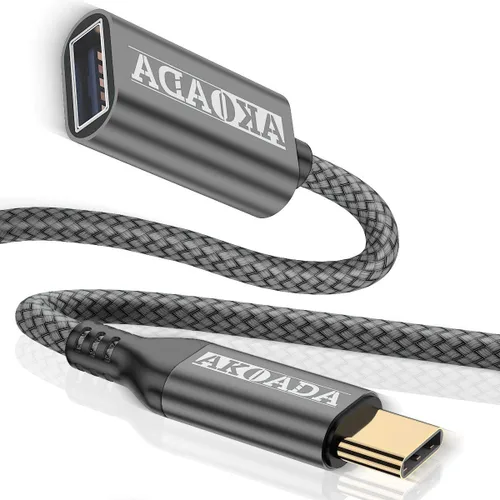 Vista 8 de Adaptador USB C a USB 3.0 de 3.3 pies, tipo C macho a USB A hembra, adaptador USB-C a USB, adaptador OTG a USB para iPhone 17 16 15 14 13 Plus Pro