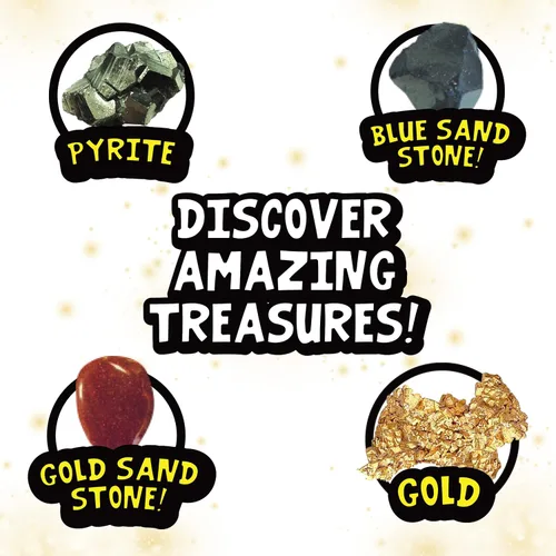 Vista 4 de Sunny Days Entertainment Kit de excavación de oro, juguete de ciencia misteriosa para niños, recuerdo de fiesta, bolsas de regalo, regalo del día