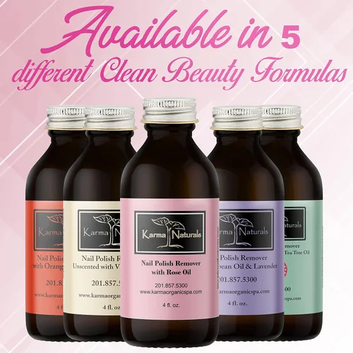 Vista 7 de Karma Organic Paquete de removedor de esmalte de uñas y capa base – Removedor de esmalte de uñas de aceite de rosa natural (4 onzas líquidas) dos