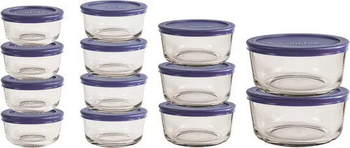 Vista 10 de Anchor Hocking - Juego de 26 piezas de recipientes de vidrio para almacenamiento con tapas