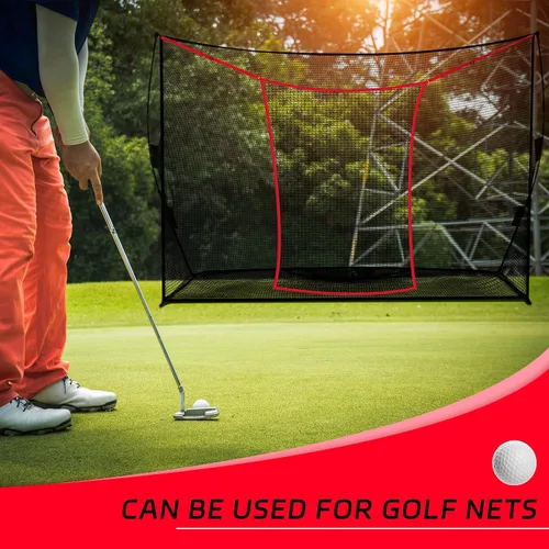 Vista 5 de Simgoing Accesorio extensor de red de golf para práctica de golf para 7 o 10 pies, redes de golf, béisbol, sóftbol, alto impacto, astillado