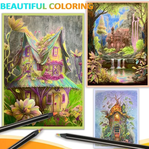 Vista 4 de nsxsu Suministros de arte para niños, adolescentes y adultos, 8 lápices arcoíris, suministros de dibujo, lápices de colores gigantes para dibujar