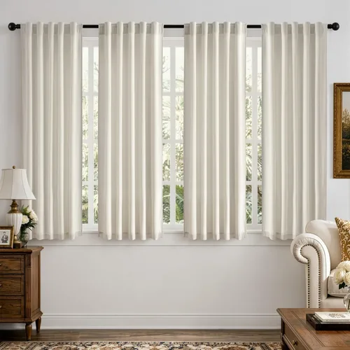 Vista 26 de MIULEE Navy Blue Velvet Curtains 4 Panels Set Back Tab 40 x 96 Inch Long Azul marino