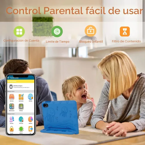 Vista 5 de COLORROOM Tablet Android 15 actualizada 2026, tableta para niños de 10 pulgadas, CPU Octa-Core, 10 GB+64 GB+1 TB Expandir tabletas para niños