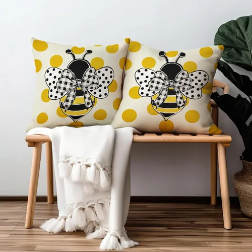 Vista 169 de Juego de 2 fundas de almohada de 16 x 16 pulgadas, diseño patriótico de bandera estadounidense con estrellas para exteriores, estilo casa de campo