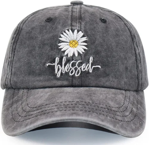 Vista 3 de Daisy Blessed - Gorra de béisbol bordada para mujer