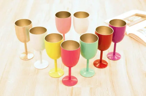 Vista 6 de AMZUShome Copas de vino de acero inoxidable. Vaso de vino de doble pared aislado al vacío con tapa y pajita. Amistad, Navidad, regalos de cumpleaños