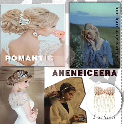 Vista 7 de Aneneiceera Gargantilla de perlas con capas de estilo bohemio, collar de perlas de doble hebra, collar de perlas con colgante de perlas, collar